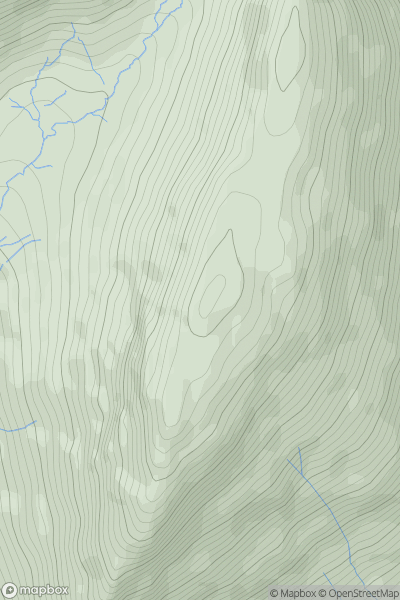 Thumbnail image for Yewbarrow [Lake District C&W] showing contour plot for surrounding peak